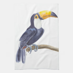Toucan, tropical bird tea towel