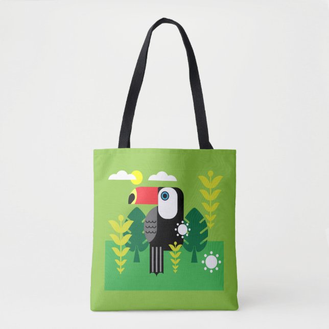 Toucan Tropical Bird Tote Bag (Front)
