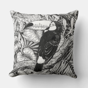 Toucan tropical garden cushion