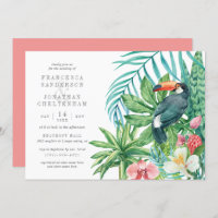Toucan & Tropical Leaves | Modern Summer Wedding