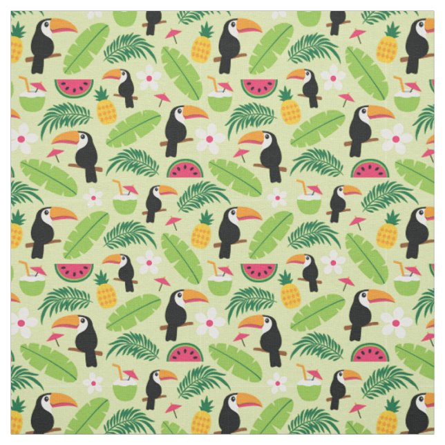 Toucan Tropical Summer Fabric (Swatch)