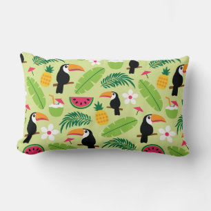 Toucan Tropical Summer Lumbar Cushion