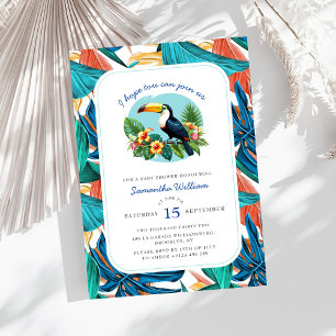 Toucan Tropical Vibrant Summers Baby Shower Invitation