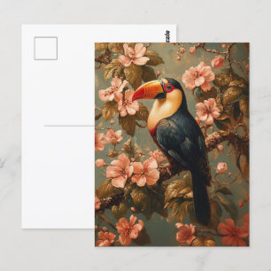 Toucan Tropical Vintage Style Painting Postcard