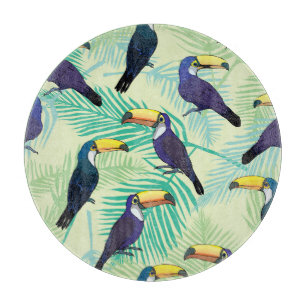 Toucan Vintage, Colourful Illustration. Cutting Board