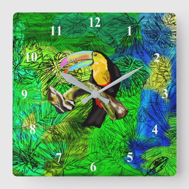 Toucan Wall Clock Toco Bird (Front)