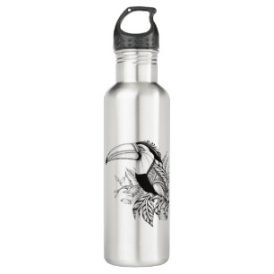 Toucan Wild Animal Nature Illustration Art Tattoo 710 Ml Water Bottle