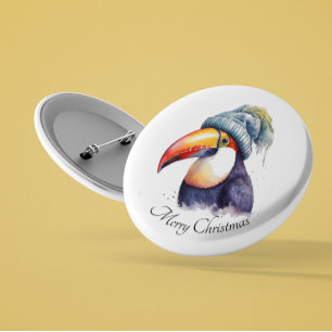 Toucan Winter Vibes, custom 3 Cm Round Badge