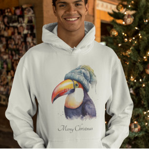 Toucan Winter Vibes, custom Hoodie