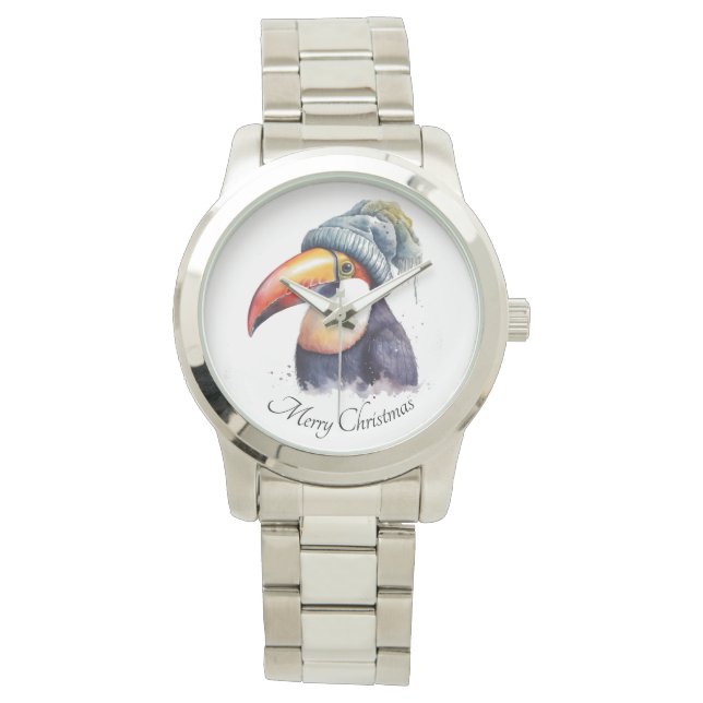 Toucan Winter Vibes, custom Watch (Front)