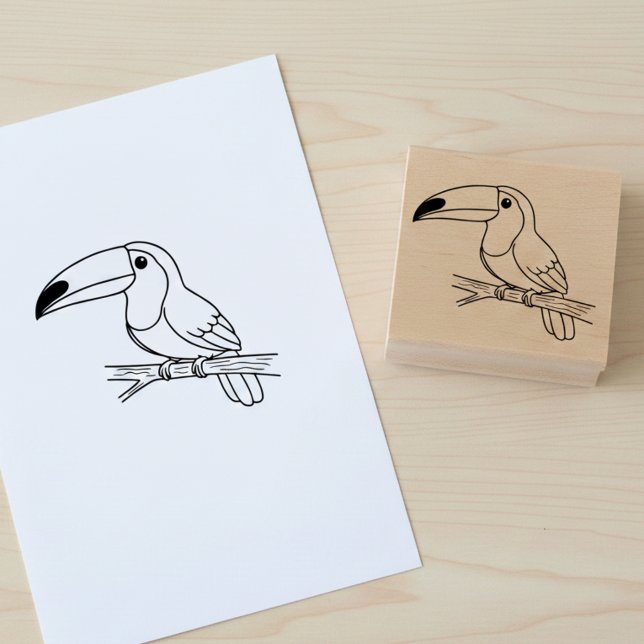 Toucan Wooden Art Stamp (Toucan wooden art stamp for coloring or using in cardmaking, journaling or other crafts projects.)