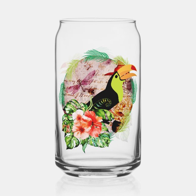 Toucan's Magic - Tropical Bird Witchcraft Can Glass (Front)