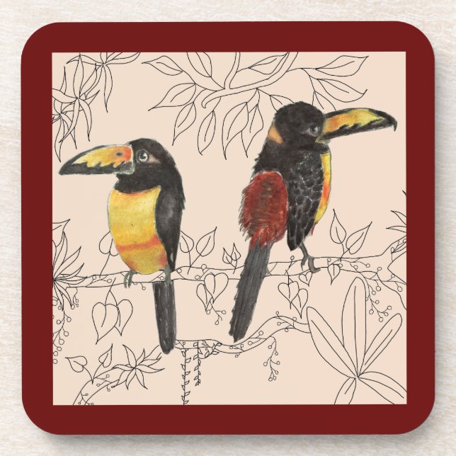 Toucans on a Coaster Set (Front)
