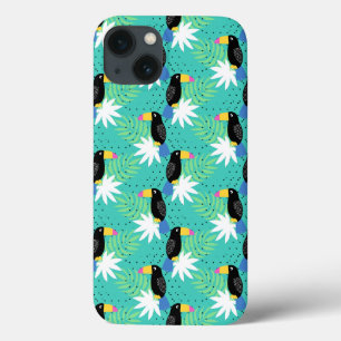 Toucans On Teal iPhone 13 Case