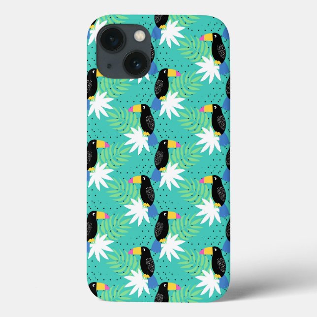 Toucans On Teal Case-Mate iPhone Case (Back)