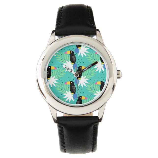 Toucans On Teal Watch (Front)