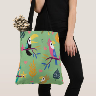 Toucans & Parrots Tote Bag