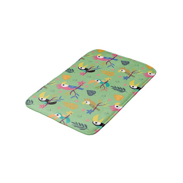 Toucans & Parrotts Bath Mat (Angled)