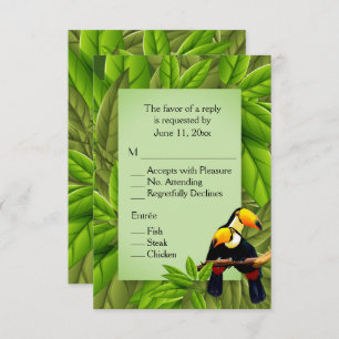 Toucans RSVP with Entree Selection Invitation