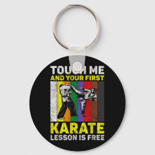 Touch And Karate Lesson Is Taekwondo Karate Key Ring