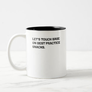 Touch Base Best Practice Snacks Office Jargon Two-Tone Coffee Mug