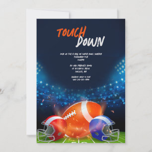 Touch Down Football Party Invitation