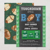 Touch Down Its a Boy Football Baby Shower