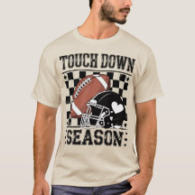 Touch Down Season Football Helmet & Ball Chequered