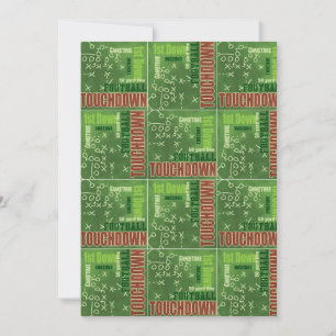 Touch Down Sports for football sports fans Holiday Card