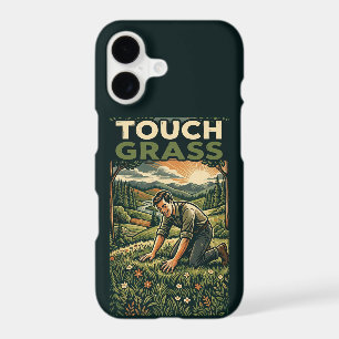 Touch Grass Vintage Retro Style Outdoor Landscape