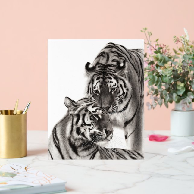 Touch - Hand-Painted Original Tiger Artwork  Acrylic Sign (Wedding)