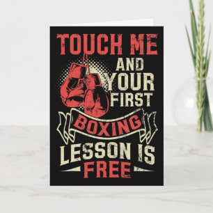 Touch Me And Your First Boxing Lesson Is Free Card