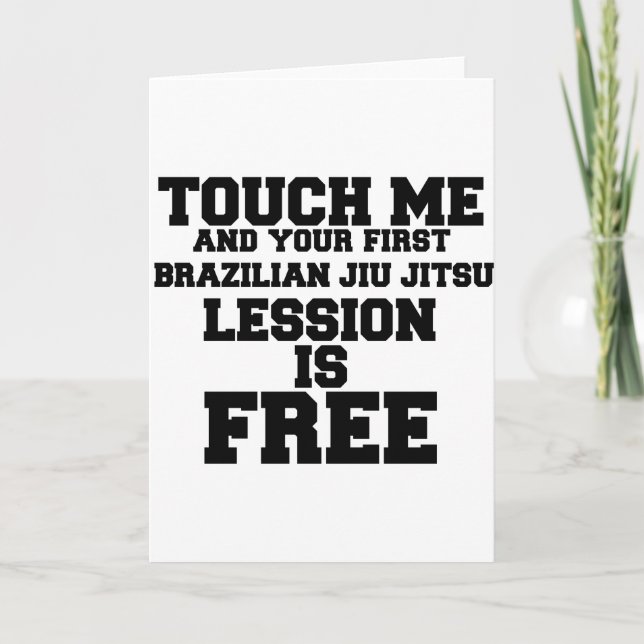 TOUCH ME AND YOUR FIRST BRAZILIAN-JIU-JITSU LESSIO CARD (Front)
