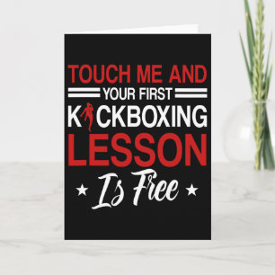 Touch Me And Your First Kickboxing Lesson Is Free Card