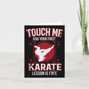 Touch Me And Your First Lesson Is Free Girl Karate Card