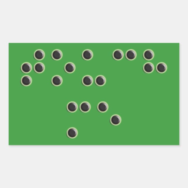 Touch Me (Braille) Rectangle Sticker (Front)