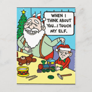 Touch My Elf Holiday Postcard