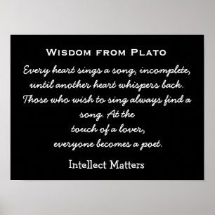 Touch of a Lover - Plato quote - art print