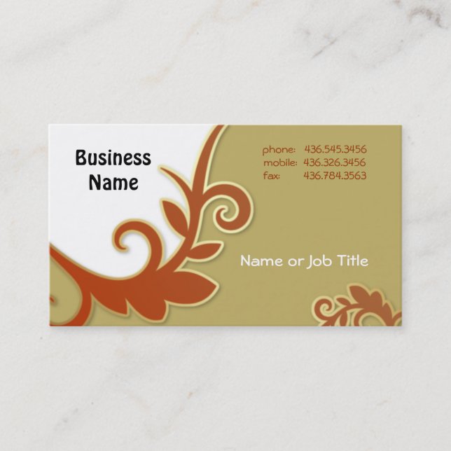 Touch of Class Business Card (Front)