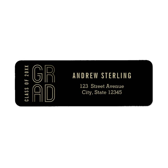 Touch of Class Graduation Address Label Return Address Label (Front)