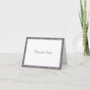 Touch of Class Purple Thank You Note