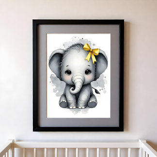 Touch of Color Nursery Jungle Animals Elephant Poster