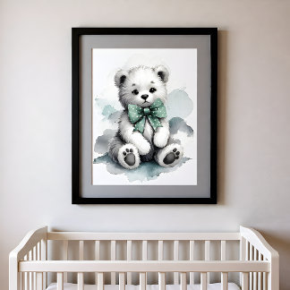 Touch of Colour Nursery Forest Animals Bear Poster