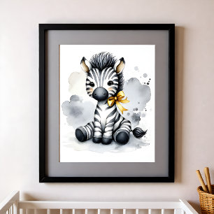 Touch of Colour Nursery Jungle Animals Zebra Poster
