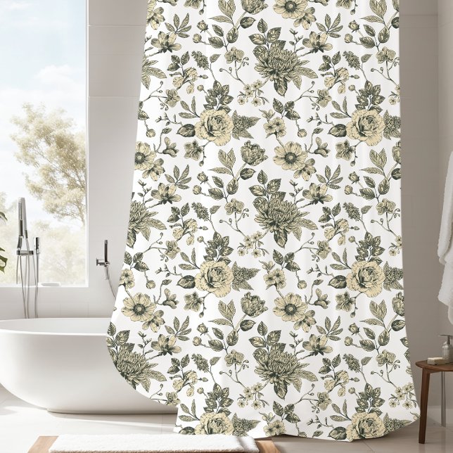 Touch of Elegance Garden Toile Shower Curtain (Creator Uploaded)