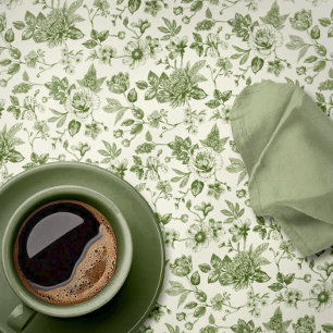 Touch of Elegance Garden Toile Tablecloth