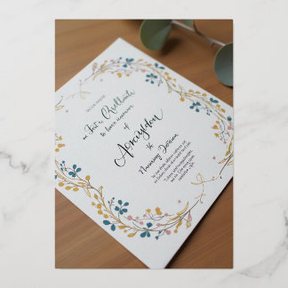 Touch of Floral Charm and Timeless Calligraphy