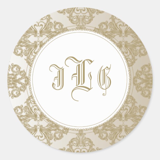 Touch of Gold Classic Round Sticker (Front)