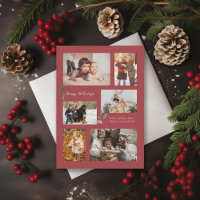 Touch of Holly Minimal Photo Collage Red