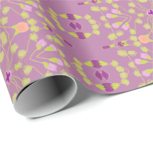 Touch Of Lime Green and Purple Wrapping Paper